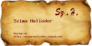 Szima Heliodor névjegykártya